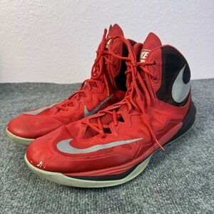 Nike Hyperdunk 2016 Basketball Shoes Red Silver Mens Size 15 Sneakers